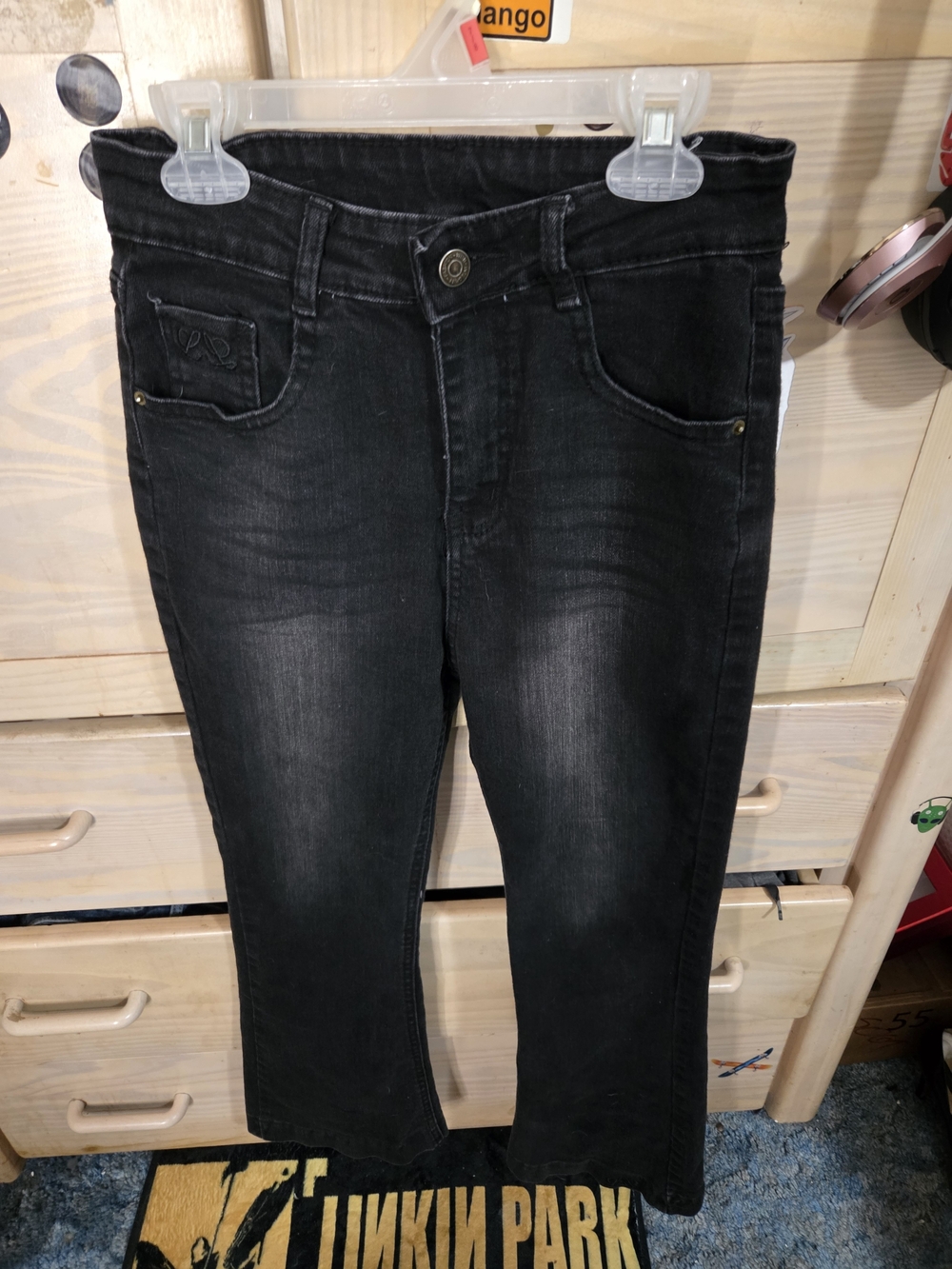 Women's Black Jeans - Bootcut - L / Size 1-2